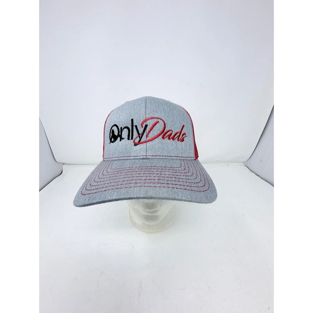 Richardson Trucker Hat Mens OSFM Gray Red OnlyDads Parody Snapback Cap 112
